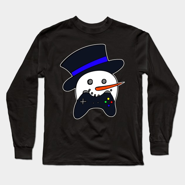 Snowman Face Gamer Long Sleeve T-Shirt by MaystarUniverse